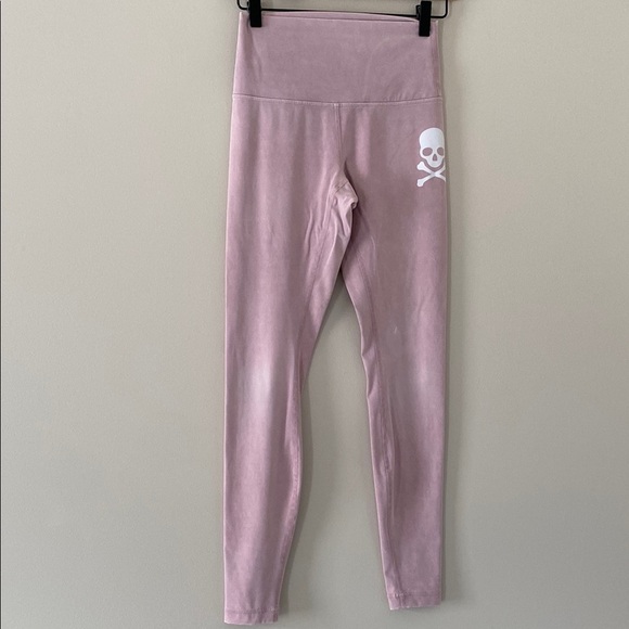 Lululemon x SoulCycle Skull Wunder Under High Rise Leggings Snow Wash Pink Sz 4 - Picture 4 of 15